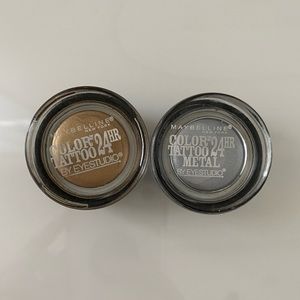 Maybelline Color Tattoo Eyeshadows (Gold/Silver)